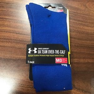 Under Armour UA Team Over-The-Calf soccer Athletic Sports Socks Royal Blβ¦